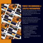 Media kit template for photographers with a focus on commercial and lifestyle photographers.