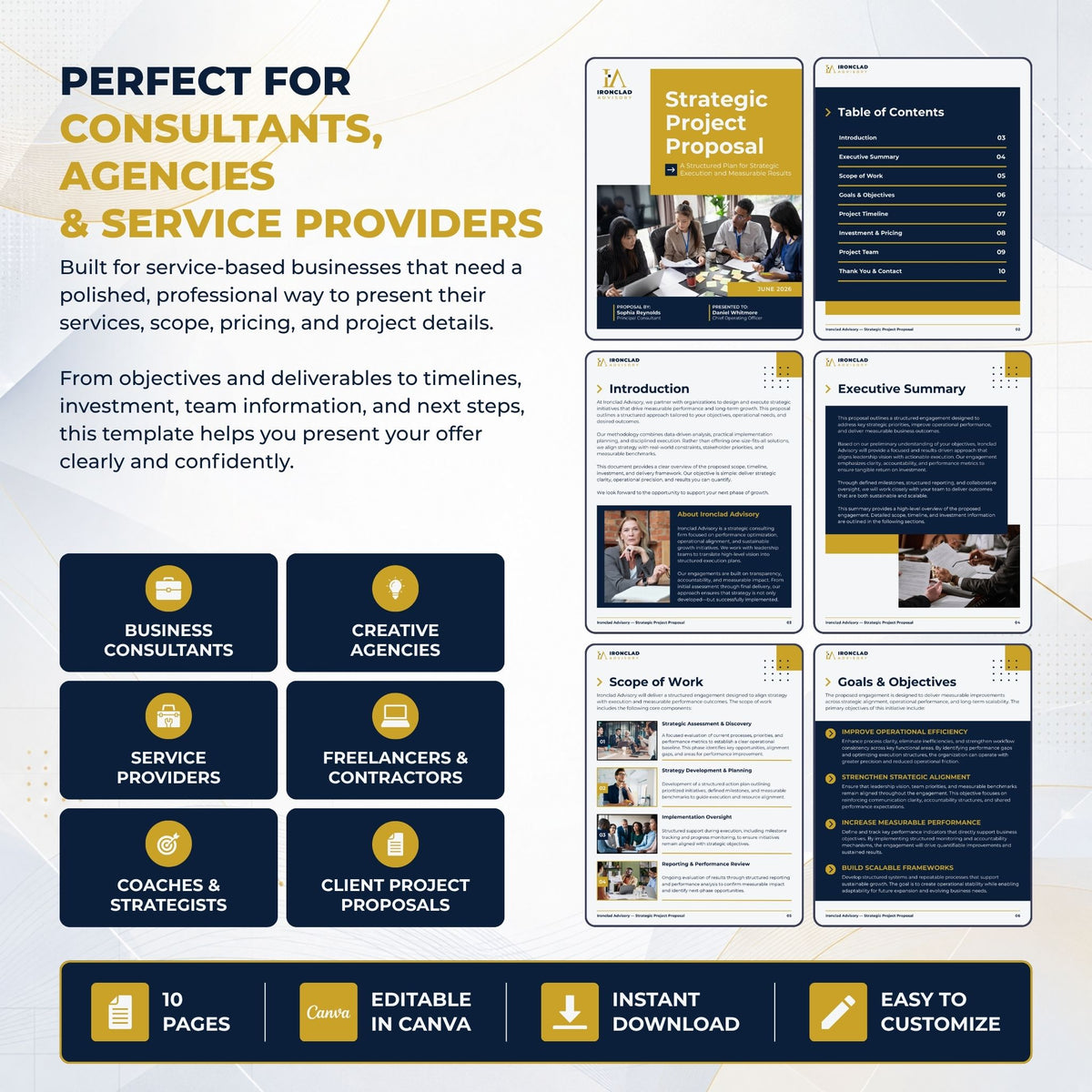 Project Proposal Template for Consultants Agencies Freelancers and Service Providers
