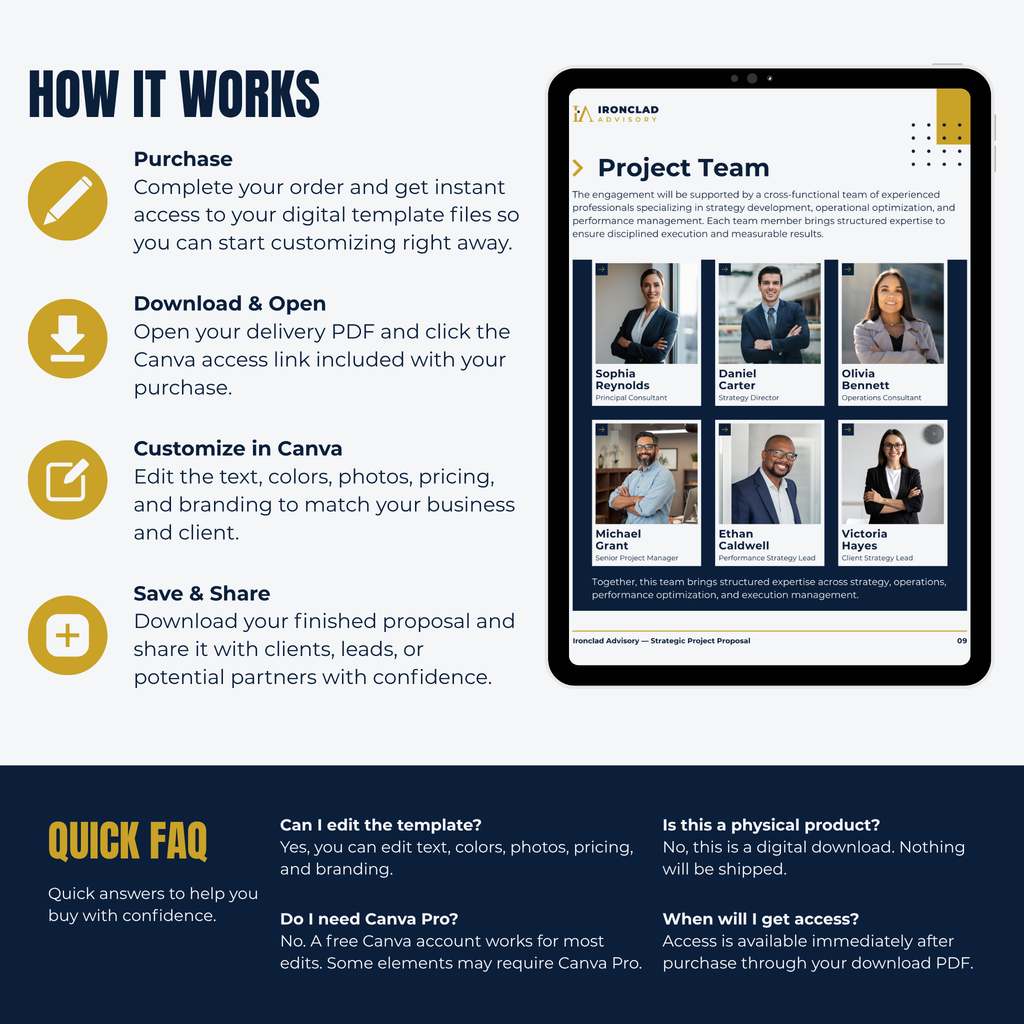 Professional client proposal template for consultants agencies and freelancers
